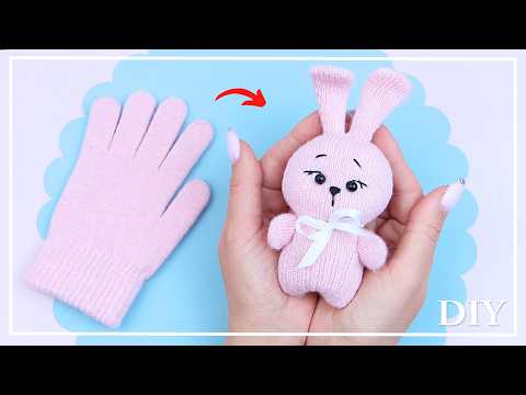 Милый Зайчик из одной перчатки - Легко! 🐰 У вас получится! ❤ Bunny glove making DIY NataliDoma