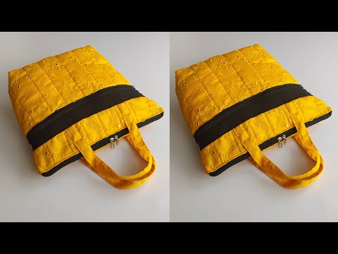 आसान तरीके से बनाएं खुबसूरत हैंडबैग || Handbag cutting and stitching at home || bag making at home