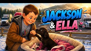 Ella the road dog meets her first fan. (Almost) 