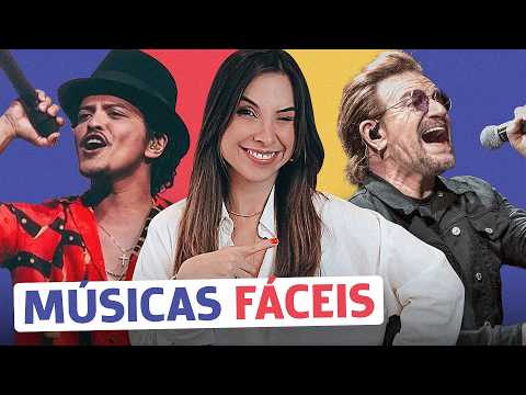 10 músicas MUITO FÁCEIS de cantar em inglês | Inglês com Música (Iniciantes)