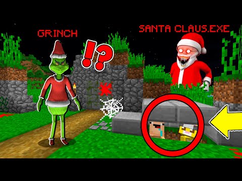 EL GRINCH Y SANTA CLAUS NUNCA NOS ENCONTRARA EN ESTE ESCONDITE 😨 | 2 Noobs vs NAVIDAD.EXE Minecraft