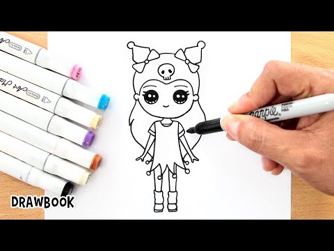 How to Draw a Cute AESTHETIC KUROMI GIRL (step by step)