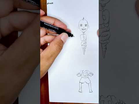 Cara menggambar upin menjadi hantu pocong #upinipin #ceritahorrorstory #pocong
