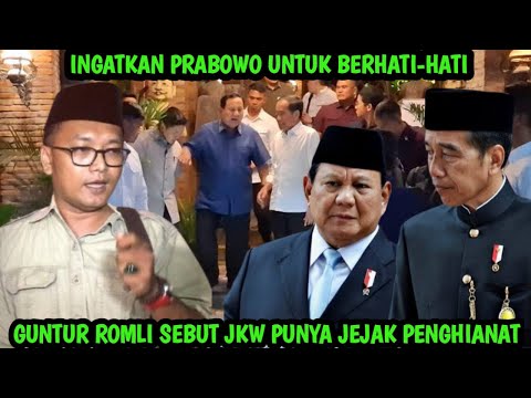 JOKOWI PANIK..!! GUNTUR ROMLY INGATKAN PRABOWO BEGINI..!!