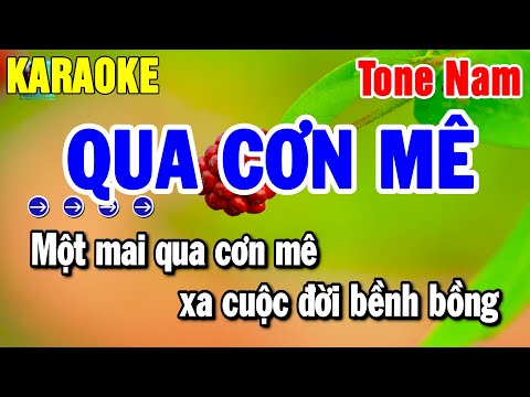 Karaoke Qua Cơn Mê Nhạc Sống Tone Nam Beat Hay | Thanh Hải