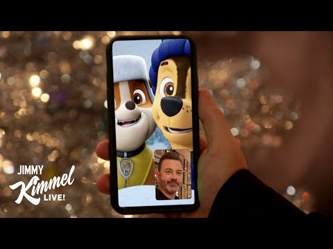 Jimmy Kimmel Gets a Holiday PupTalk - Sponsored by Paw Patrol