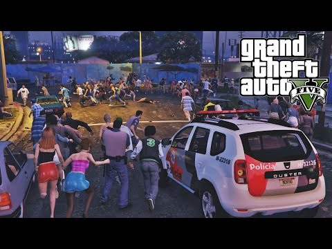 GTA V POLICIA DE SP INVADINDO OS PANCADÃO DE RUA NA MADRUGADA