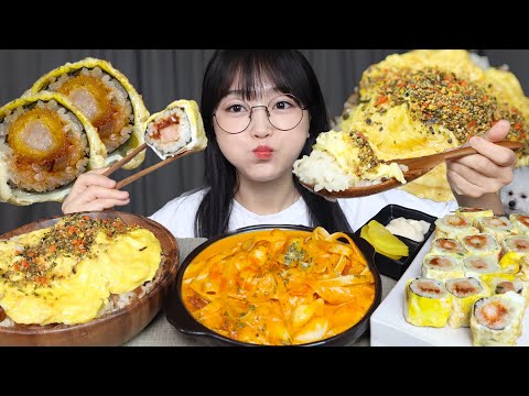 매운까르보나라 파스타 떡볶이 스팸계란말이김밥 먹방! 분식은 역시 스쿨푸드 School Food Mukbang ASMR