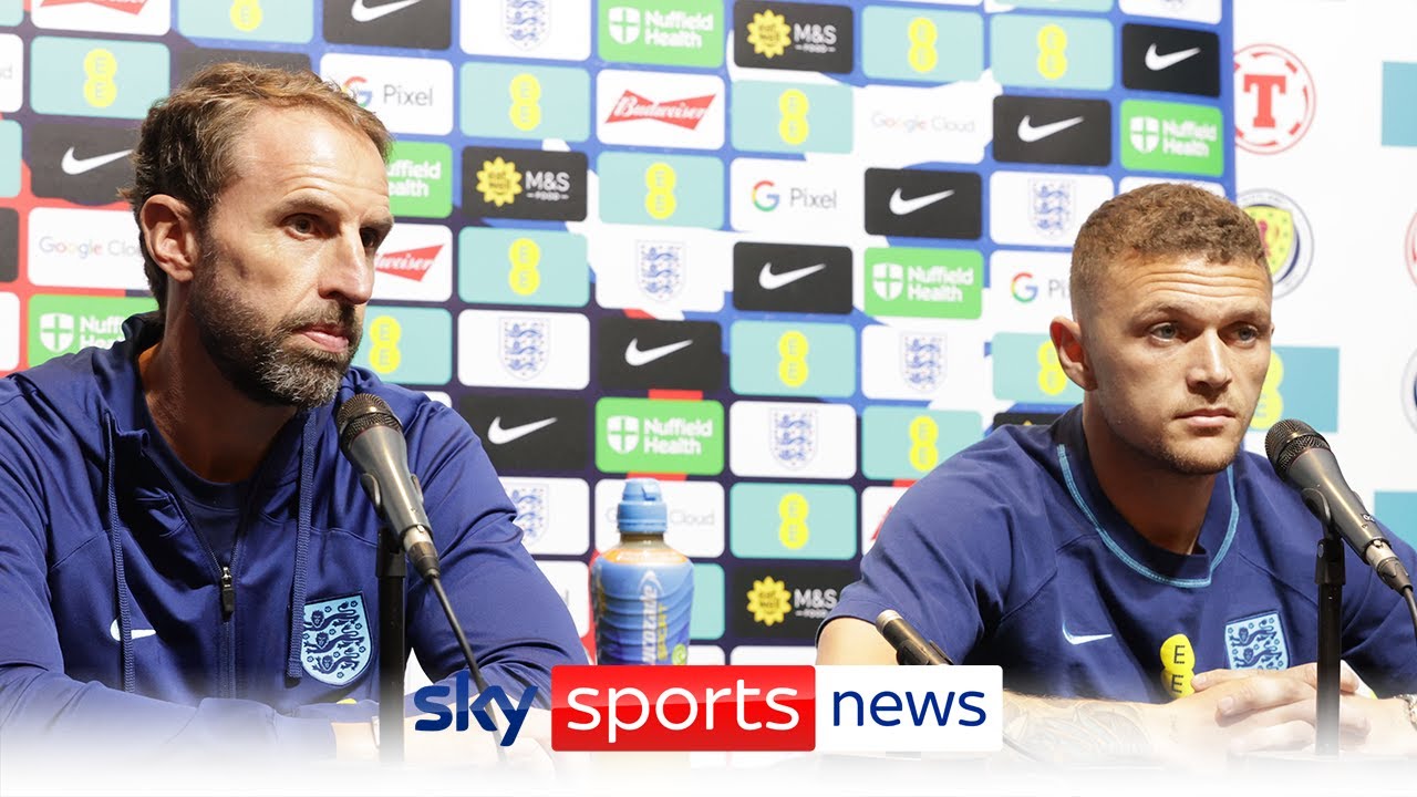 Gareth Southgate & Kieran Trippier face media ahead of Scotland vs England