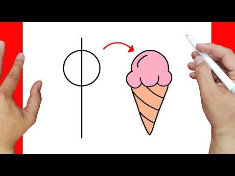 Truco para dibujar un helado paso a paso | Dibujos fáciles