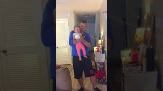 Esther and Dad playing basketball 8.12