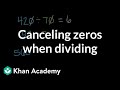 Dividing Numbers and Canceling Zeros