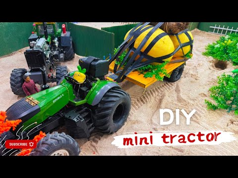 🔴Top diorama farm, mini tractor idea cartoon, mini harvester machine,mini planting & mini bulldozer