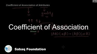 Coefficient of Association
