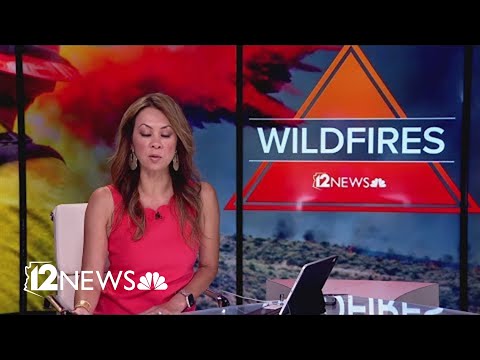 YouTube video thumbnail: Wildfires in Arizona: Afternoon Update for July 1