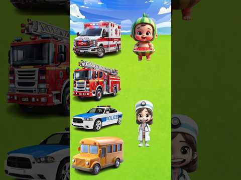 Help Me Find My School Bus! 🚌 | Ambulance, Fire Truck & Police Car
