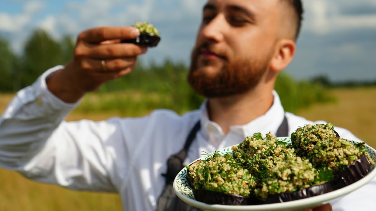 Закуска из баклажанов с ореховой пастой
