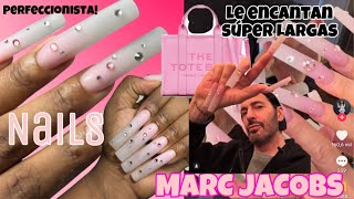 🌸RECREANDO LAS UÑAS DE MARC JACOBS/ le encantan súper largas 🎀swarosky original ✨