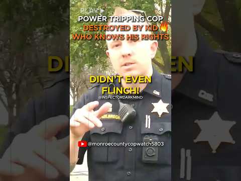 'Exactly!!' Cop Owned by KID Who Knows His Rights, Refuses to ID and Schools The Cop in Actual Law!