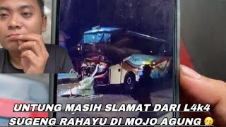 FERY PETIR NAIK BUS SUGENG RAHAYU MALAH LAKA DI MOJO AGUNG UNTUNG SELAMAT SEMUA PENUMPANG .