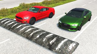 Cars vs Massive Speed Bumps #1 - BeamNG Drive