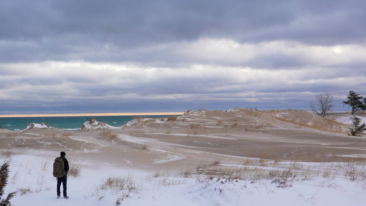 Winter Nature Hike with Ambient Sounds - Wind, Snow, Water, Forest - AdventureArchives
