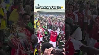 Best Moment Of My Life With Bukayo Saka❤️🏆 #arsenal #saka