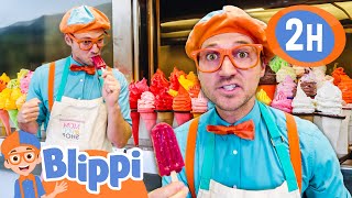 Blippi Visits Ice Cream & Popsicle Store! |  Blippi and Meekah Best Friend Adventures | Educational