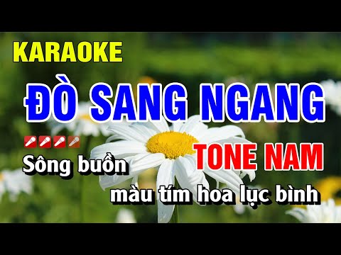Đò Sang Ngang Karaoke Tone Nam Nhạc Sống Dễ Hát | Nguyễn Linh