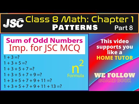 Sum of first ten odd numbers | patterns| Class 8 Math...