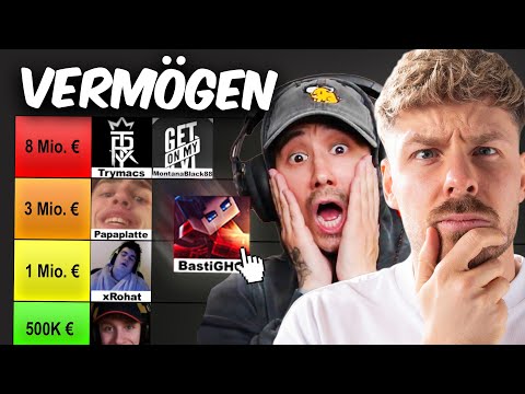 VERMÖGEN von Deutschen STREAMERN Tierlist mit @julienbam