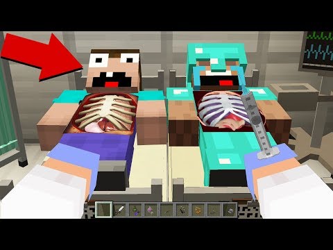 WHAT is INSIDE NOOB and PRO? SCARY SURGEON in Minecraft Noob vs Pro