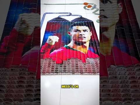 ⚽🃏 Messi vs Ronaldo with Playing Cards 🎥🔥 | Epic Fan Challenge! 🚀💯 #shorts
