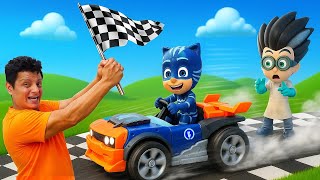 🚗🐾 ¡El Héroe en Pijama tiene un coche nuevo! 🎉 | Juegos de coches súper divertidos