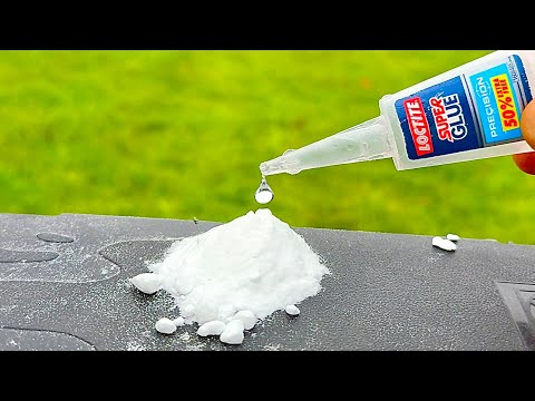 Super Glue and Baking soda! Pour Glue on Baking soda and Amaze With Results