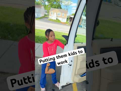 Put the Kids to Work! Truck Getting Cleaned REAL Quick! #DadLife #FamilyVibes #Shorts 🧼🚙👧👦