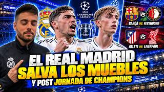 EL REAL MADRID SALVA LOS MUEBLES CON DUDAS, POST JORNADA DE CHAMPIONS (BARÇA,ATLETI..) | RODRIGUEZ