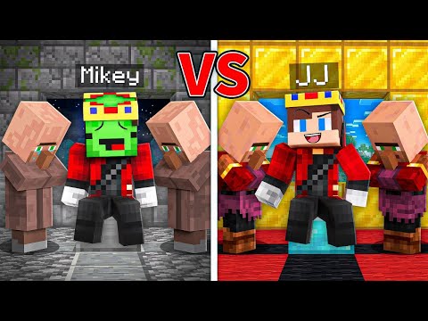 Mikey POOR vs JJ RICH King Survival Battle in Minecraft Challenge Maizen JJ and Mikey