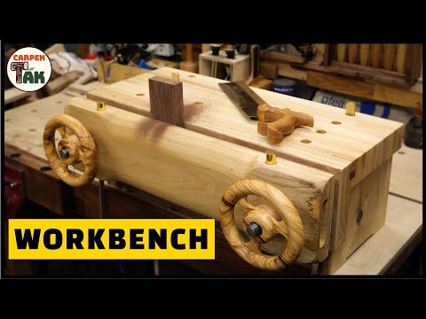 ⚡[DIY] Awesome Wooden Wheel Moxon Vise & Sturdy Mini Workbench / I Love Woodworking