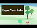 Happy Planet Index and Well-Being