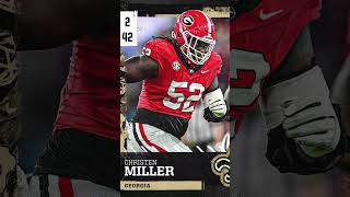 With the 42nd pick the @NewOrleansSaints select Christen Miller DT from Georgia ⚜️💯