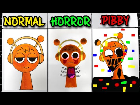 Dibujo Incredibox sprunki normal VS horror VS pibby corrupted ( Sprunki ALL Mods )⚠️ oren, tunner..