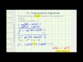 Trigonometric Equations and Identities
