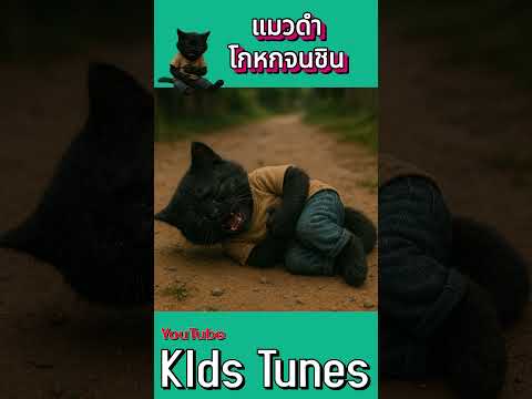 แมวดำโกหกจนชิน #catvideos #แมว #cartoon #cute #kitten #cat #funnycats #cartoon #kidsvideo