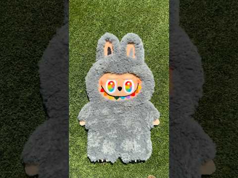 Making a secret Labubu rug ASMR 😌🌈🖤 #labubu