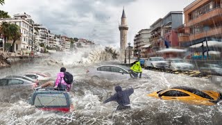 Turkey is Washing Away! Heavy Flooding in Antalya, cars floating in the streets in Turkey