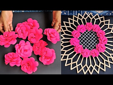 Amazing Home Decoration craft ideas | DIY Waste cardboard and ice cream sticks using wall decor