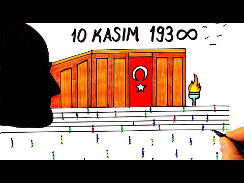 10 Kasım Atatürk'ü Anma Günü Çizimleri - 10 Kasım Resimleri - 10 Kasım Çizimleri - Anıtkabir Çizimi