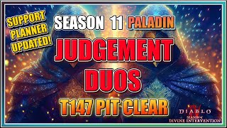 Pit T147 Palaldin Judgement Support Duos Group Clear No Skip - Season 11 Diablo 4