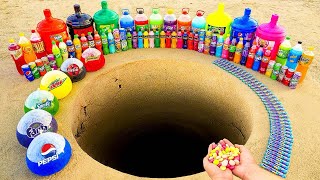 How to make Rainbow Piranha with Orbeez, Chupa Chups, Fanta, Coca Cola vs Mentos & Popular Sodas